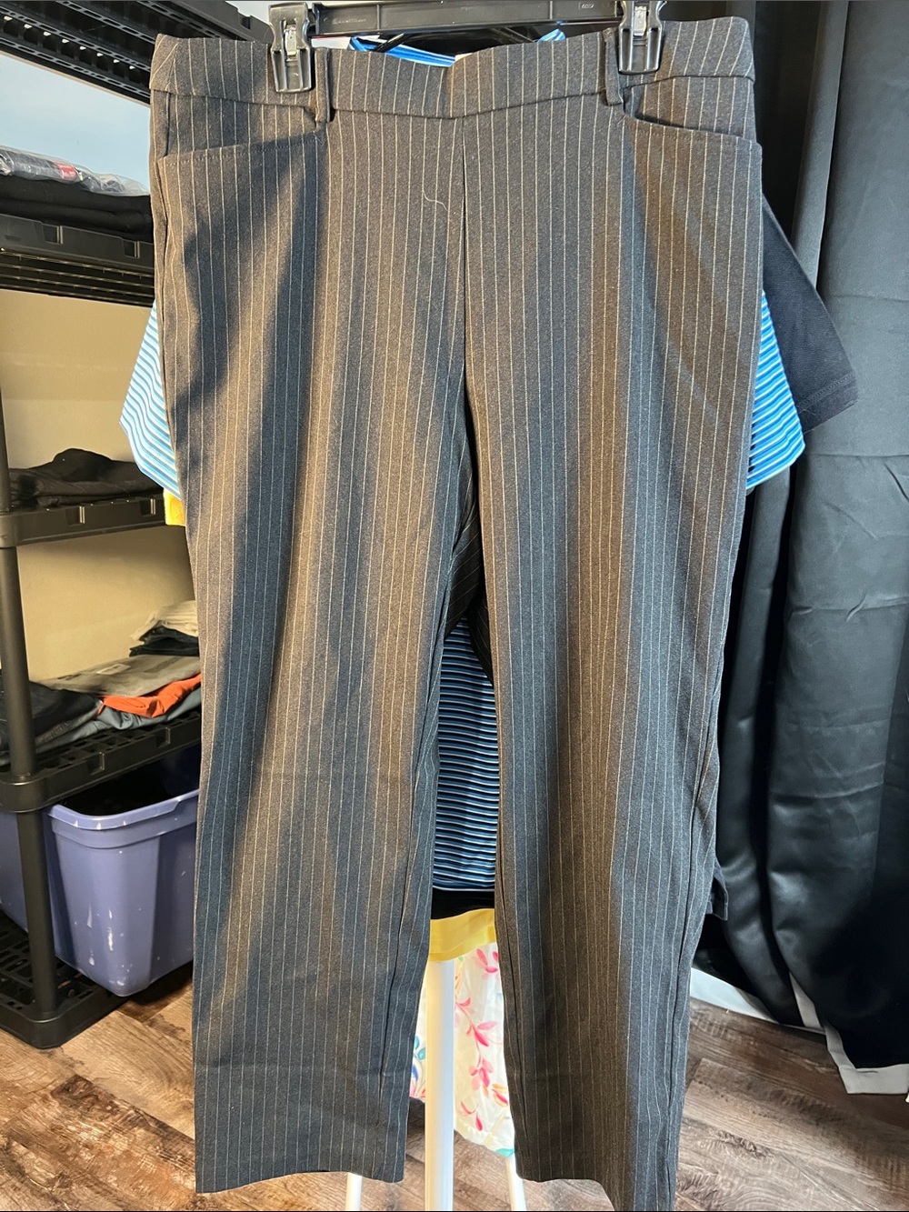 Rafaella women’s Charcoal Pinstripe Dress Pants